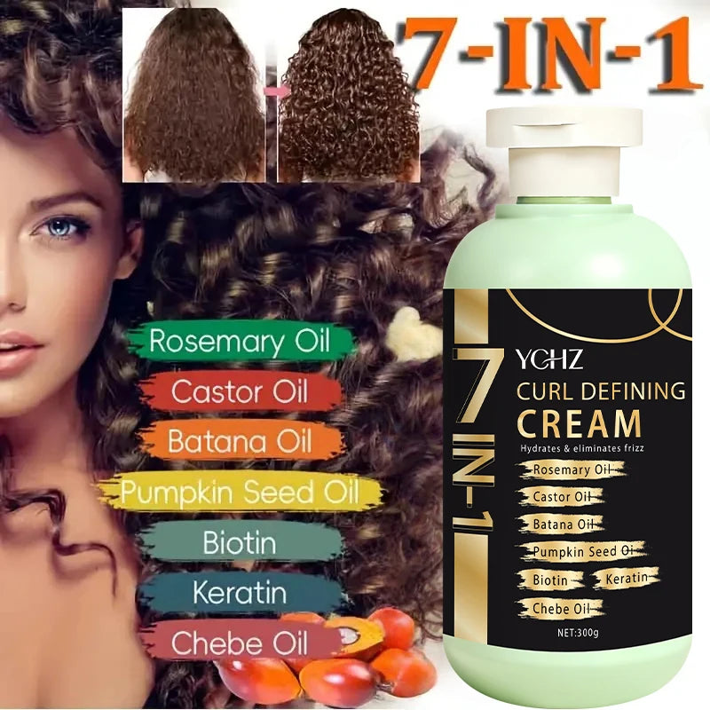 Curly Hair Care Cream for All Hair Types