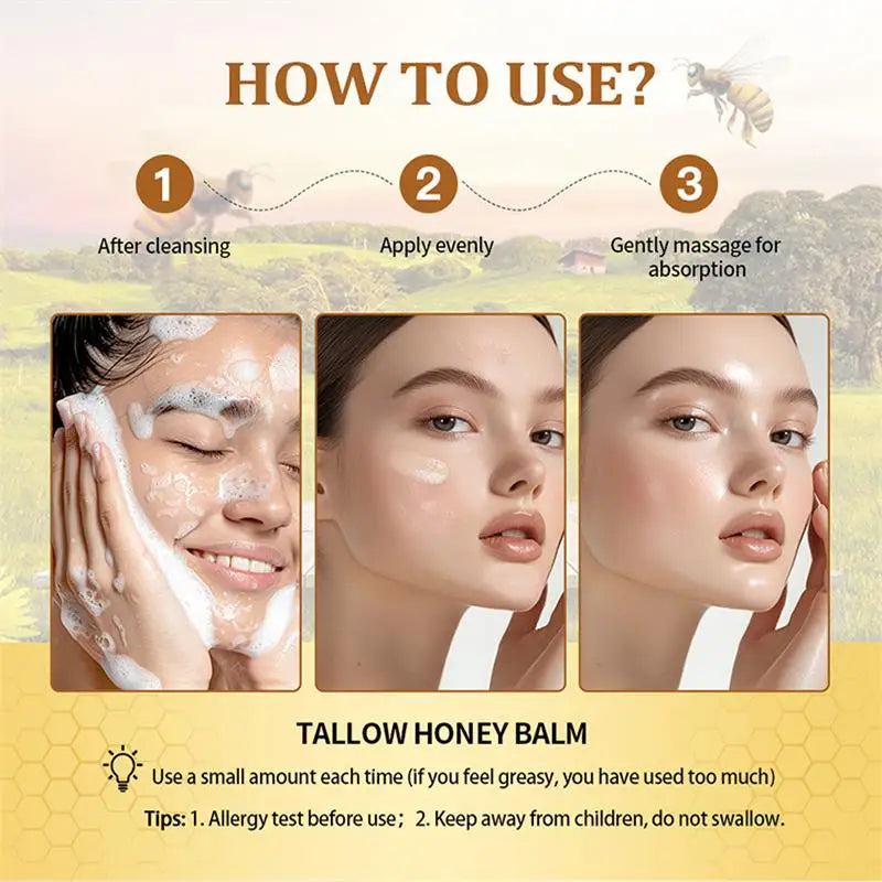 Beef Tallow Honey Moisturizing Face Cream