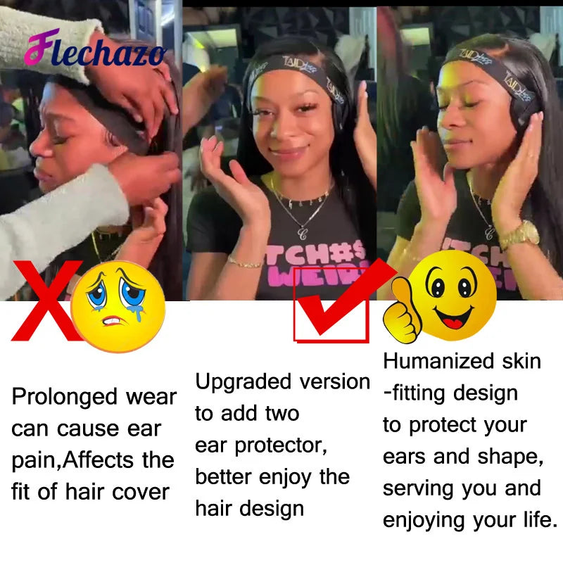 Lace Melt Band With Ear Protector For Wigs or Lace Frontal