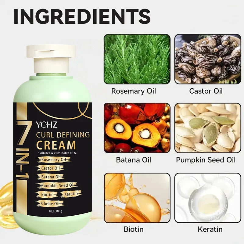 Curly Hair Care Cream for All Hair Types