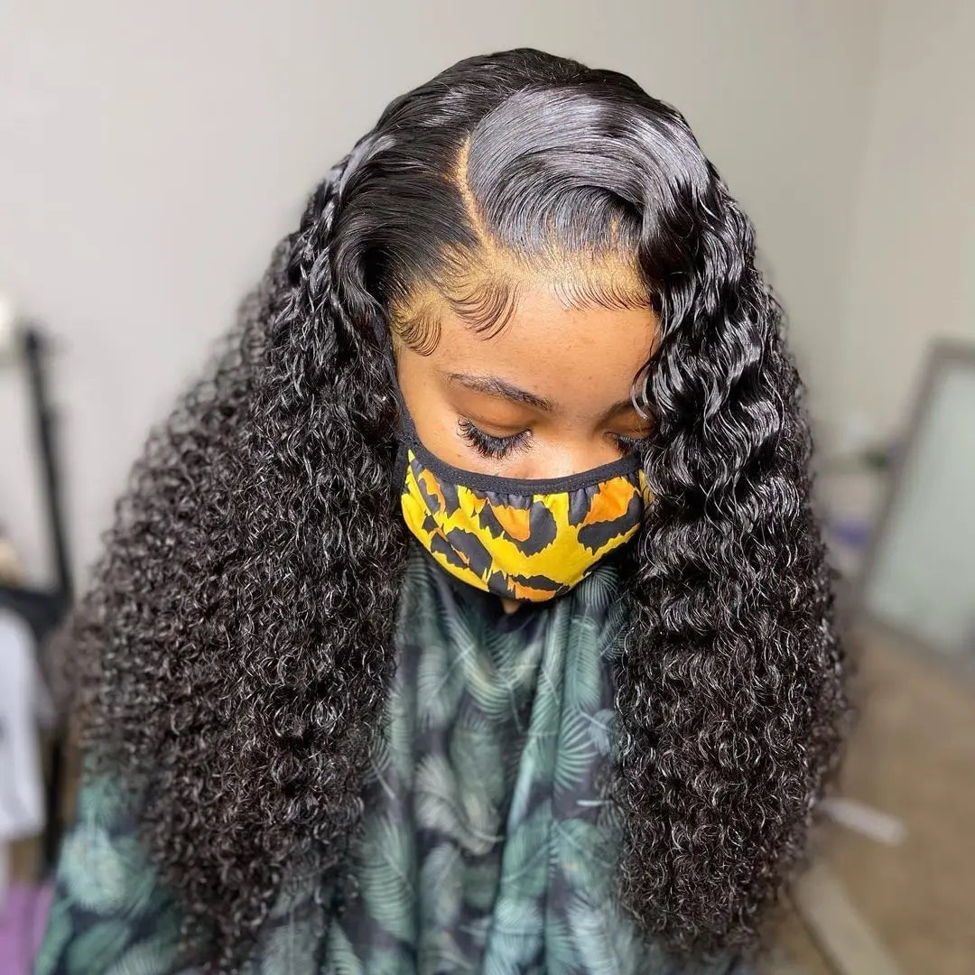 Deep Wave Frontal Wig 100% Human Hair Wigs For Women Hd Transparent 13x4 13x6 Curly Wig With Baby Hair Water Wave Lace Front Wig